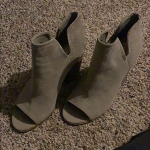 Brand new wore once opened toed ankle boots!